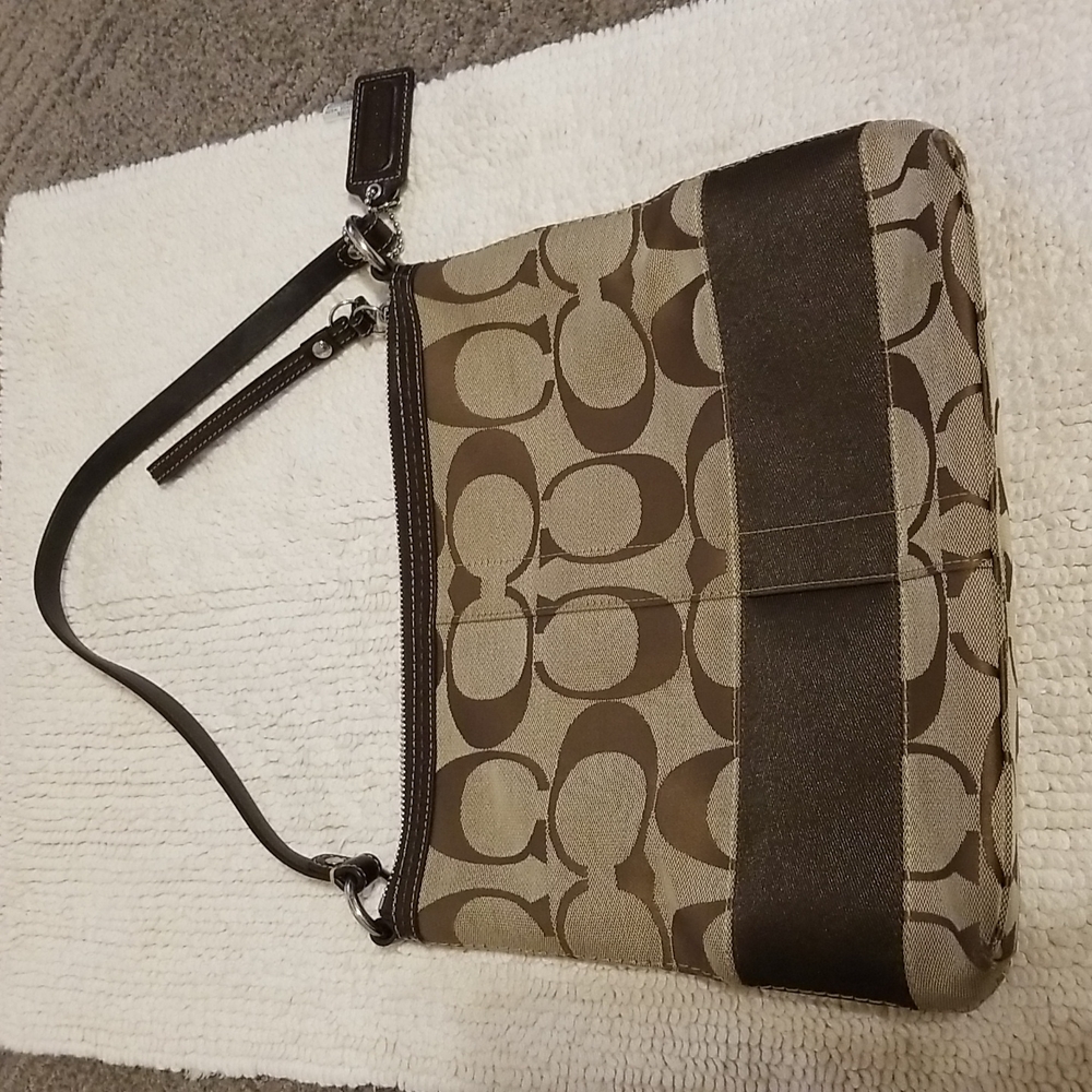 Coach Handbag Brown & Tan w/single strap